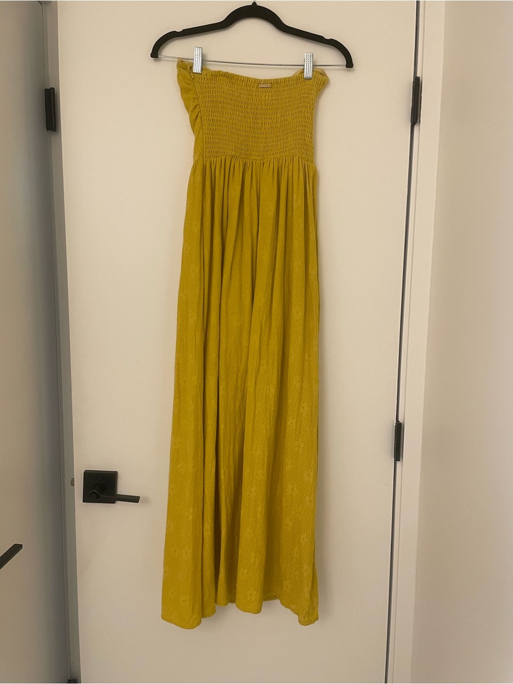 BILLABONG SALTY BLONDE SUNSET GLOW PRINTED COTTON HALTER MAXI DRESS YELLOW XS - Picture 3 of 5